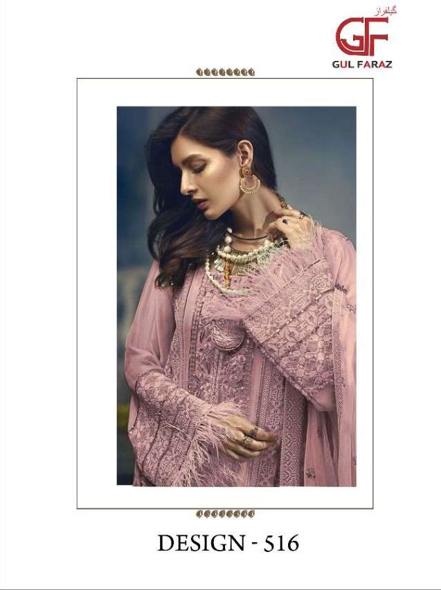 GUL FARAZ 516 COLOURS BY GUL FARAZ 516-A TO 516-D SERIES BEAUTIFUL PAKISTANI SUITS COLORFUL STYLISH FANCY CASUAL WEAR & ETHNIC WEAR FAUX GEORGETTE EMBROIDERED DRESSES AT WHOLESALE PRICE