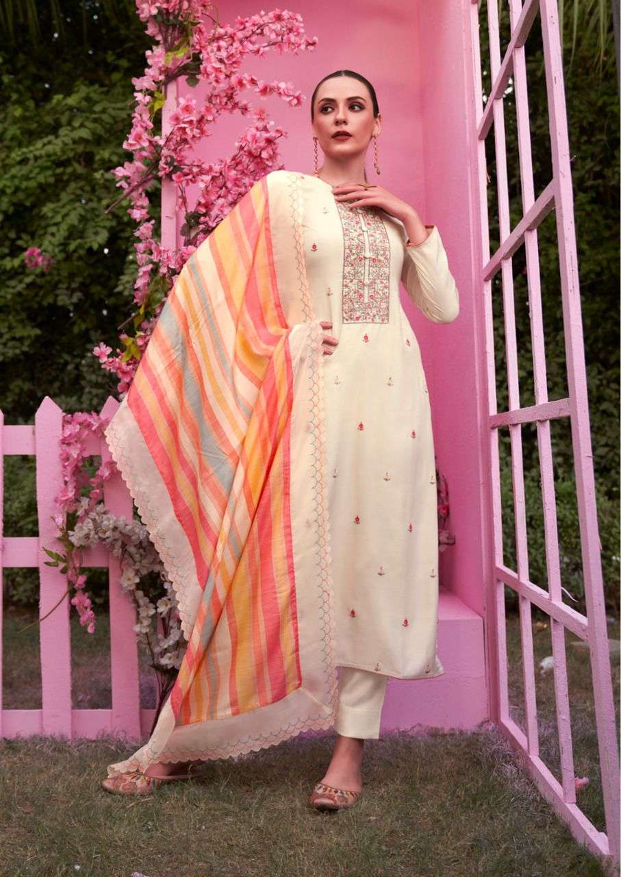 GLORENA BY SHUROOQ 10077 TO 10080 SERIES BEAUTIFUL SUITS COLORFUL STYLISH FANCY CASUAL WEAR & ETHNIC WEAR PURE MUSLIN DRESSES AT WHOLESALE PRICE