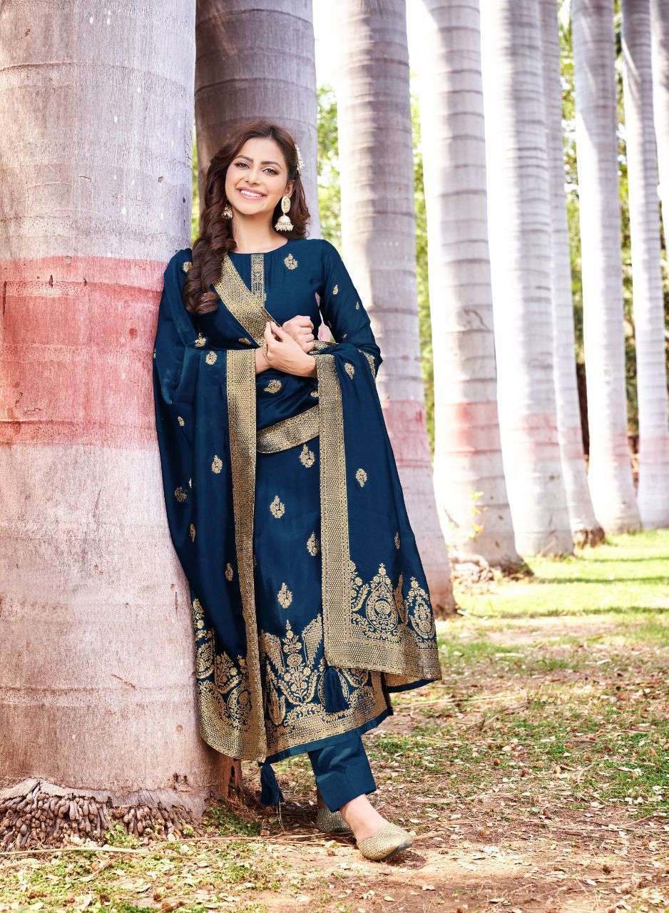 KARLEE BY SHUROOQ 01 TO 04 SERIES BEAUTIFUL SUITS COLORFUL STYLISH FANCY CASUAL WEAR & ETHNIC WEAR SILK JACQUARD DRESSES AT WHOLESALE PRICE