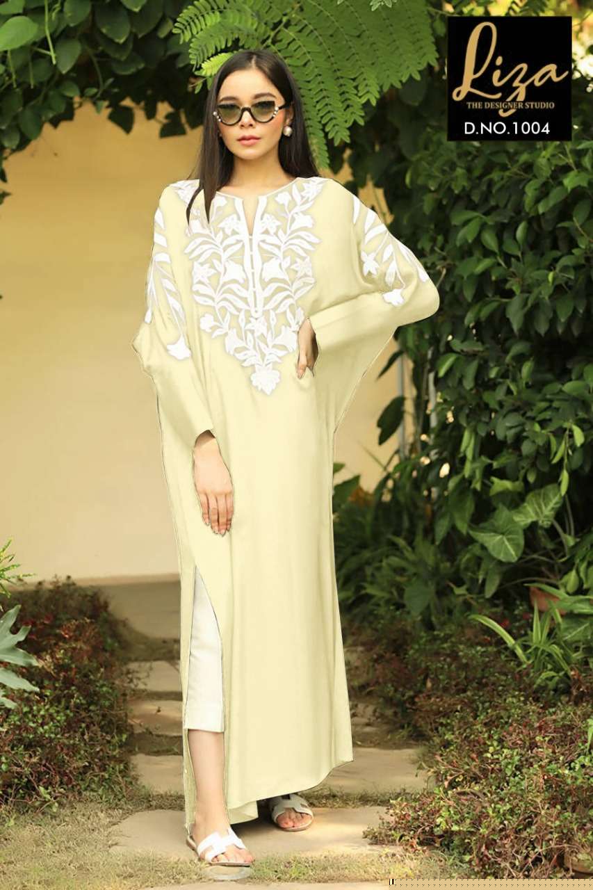 LIZA-1004 COLOURS BY LIZA 1004-A TO 1004-D SERIES DESIGNER STYLISH FANCY COLORFUL BEAUTIFUL PARTY WEAR & ETHNIC WEAR COLLECTION PURE GEORGETTE KURTIS WITH BOTTOM AT WHOLESALE PRICE