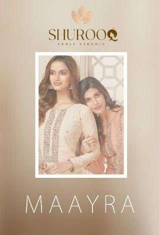 MAAYRA BY SHUROOQ 50021 TO 50024 SERIES BEAUTIFUL SUITS COLORFUL STYLISH FANCY CASUAL WEAR & ETHNIC WEAR PURE COTTON SILK DRESSES AT WHOLESALE PRICE