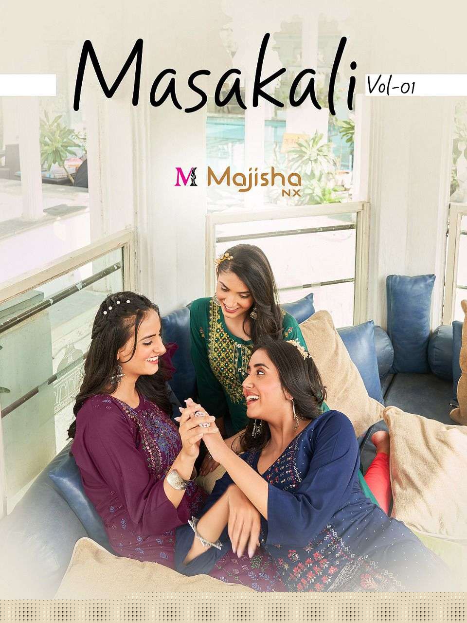 MASAKALI BY MAJISHA NX 1001 TO 1010 SERIES DESIGNER STYLISH FANCY COLORFUL BEAUTIFUL PARTY WEAR & ETHNIC WEAR COLLECTION RAYON WITH WORK KURTIS AT WHOLESALE PRICE