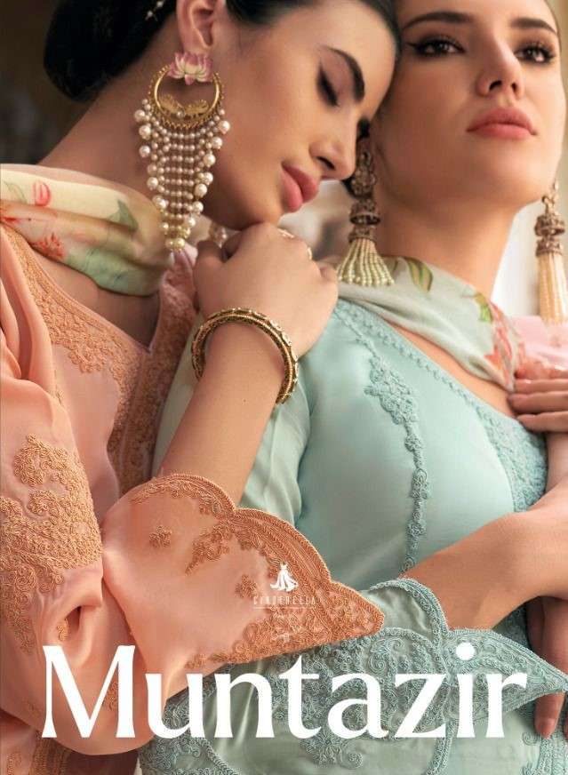 MUNTAZIR BY CINDERELLA 10168 TO 10175 SERIES BEAUTIFUL SUITS COLORFUL STYLISH FANCY CASUAL WEAR & ETHNIC WEAR PURE ORGANZA DRESSES AT WHOLESALE PRICE