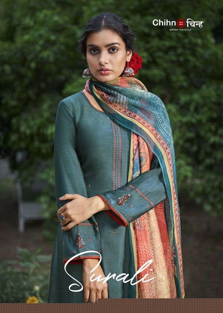 SURALI BY RIANA 15700 TO 15706 SERIES BEAUTIFUL SUITS COLORFUL STYLISH FANCY CASUAL WEAR & ETHNIC WEAR PURE SILK EMBROIDERED DRESSES AT WHOLESALE PRICE