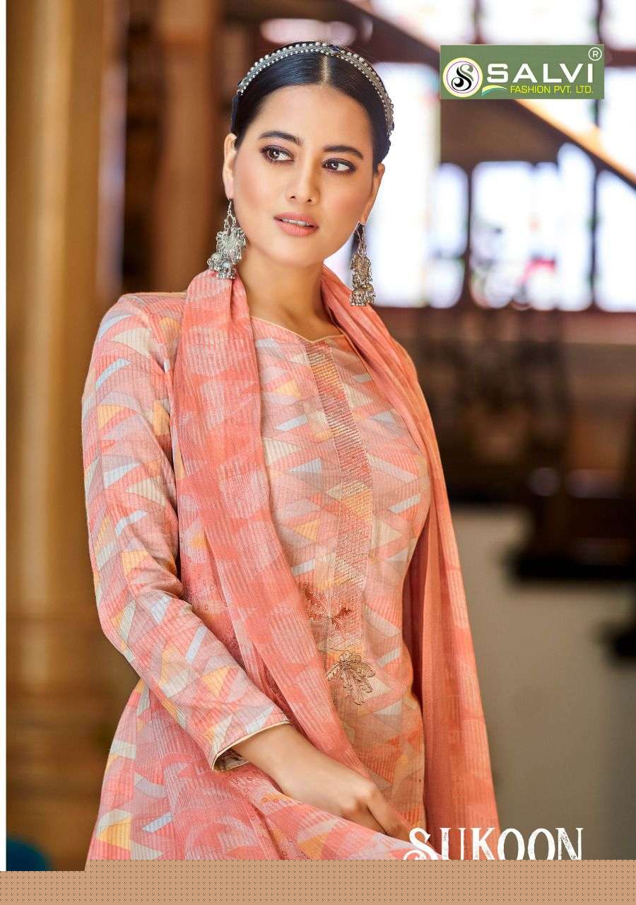 SUKOON BY SALVI FASHION 1001 TO 1008 SERIES BEAUTIFUL SUITS COLORFUL STYLISH FANCY CASUAL WEAR & ETHNIC WEAR JAM SILK PRINT DRESSES AT WHOLESALE PRICE