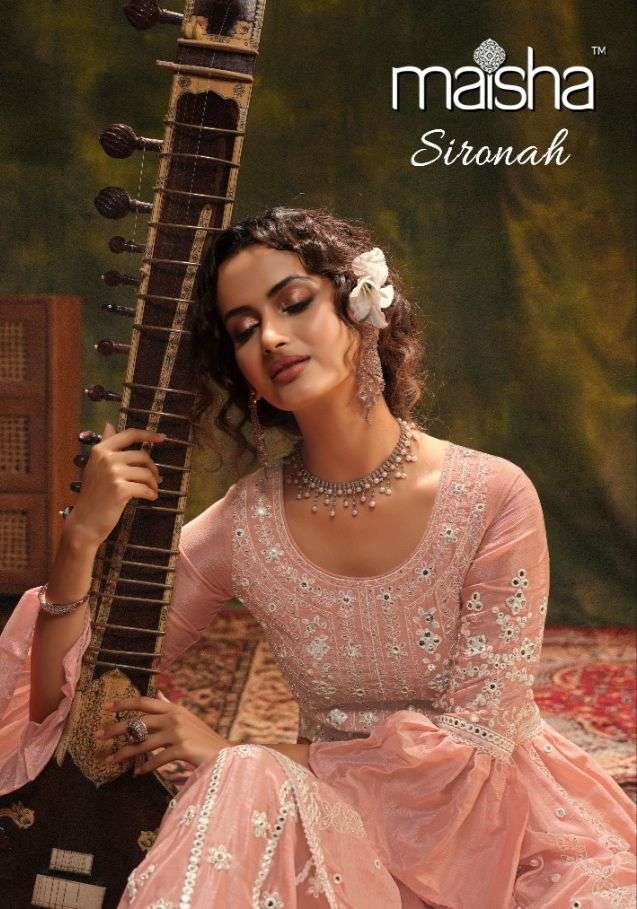 SIRONAH BY MAISHA 11043 TO 11045 SERIES BEAUTIFUL SHARARA SUITS COLORFUL STYLISH FANCY CASUAL WEAR & ETHNIC WEAR PURE CHINNON DRESSES AT WHOLESALE PRICE