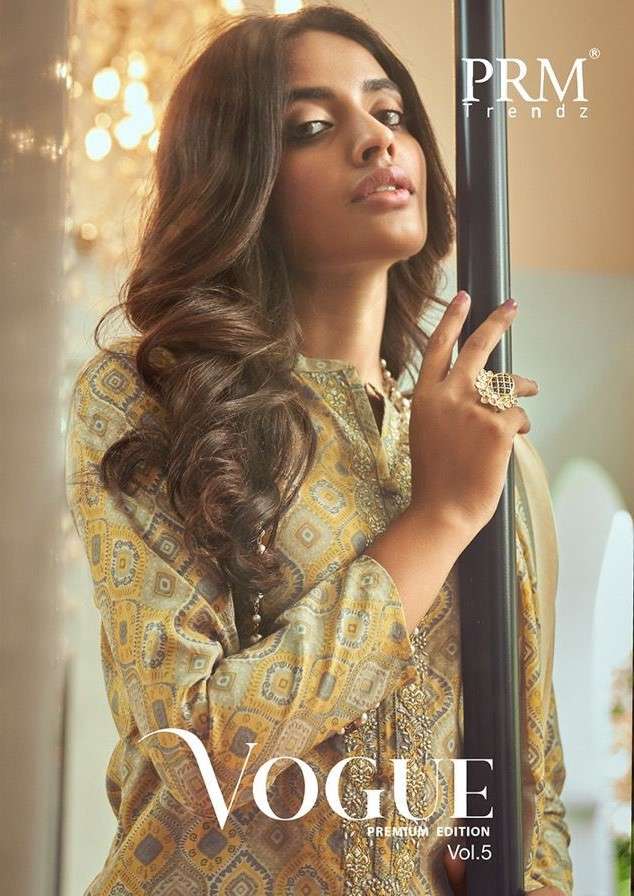 VOGUE VOL-5 BY PRM TRENDZ 9074 TO 9083 SERIES BEAUTIFUL SUITS COLORFUL STYLISH FANCY CASUAL WEAR & ETHNIC WEAR PURE VISCOSE MUSLIN DIGITAL PRINT DRESSES AT WHOLESALE PRICE