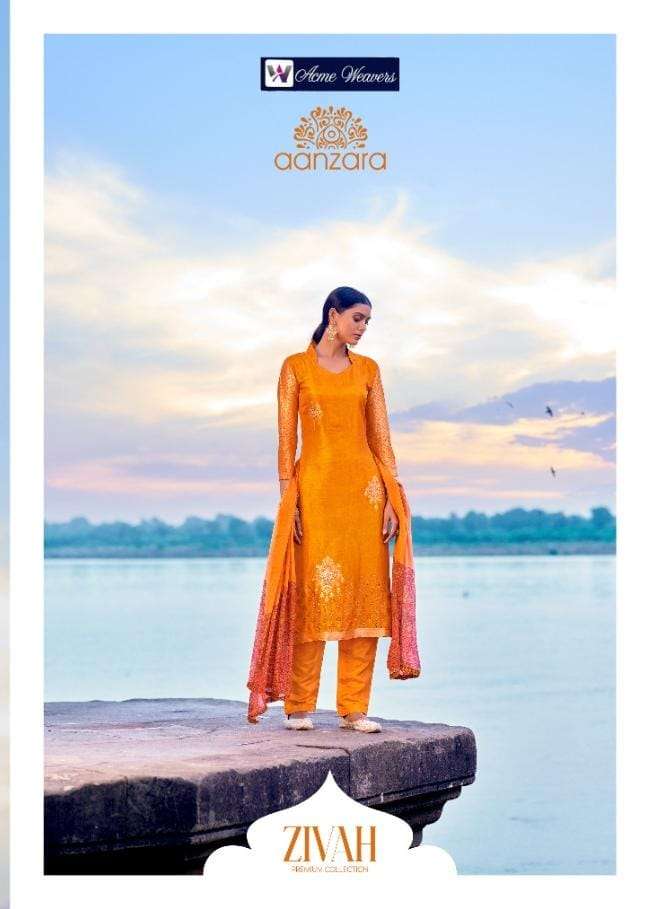 ZIVAH BY AANZARA 1001 TO 1006 SERIES BEAUTIFUL SUITS COLORFUL STYLISH FANCY CASUAL WEAR & ETHNIC WEAR PURE RUSSIAN SILK DRESSES AT WHOLESALE PRICE