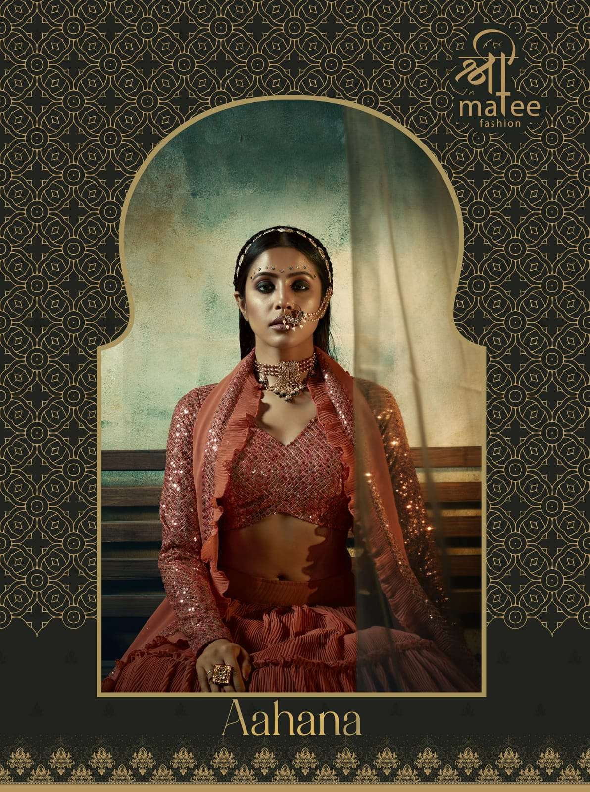 AAHANA BY SHREE MATEE FASHION 121 TO 124 SERIES DESIGNER BEAUTIFUL NAVRATRI COLLECTION OCCASIONAL WEAR & PARTY WEAR HEAVY FAUX GEORGETTE LEHENGAS AT WHOLESALE PRICE