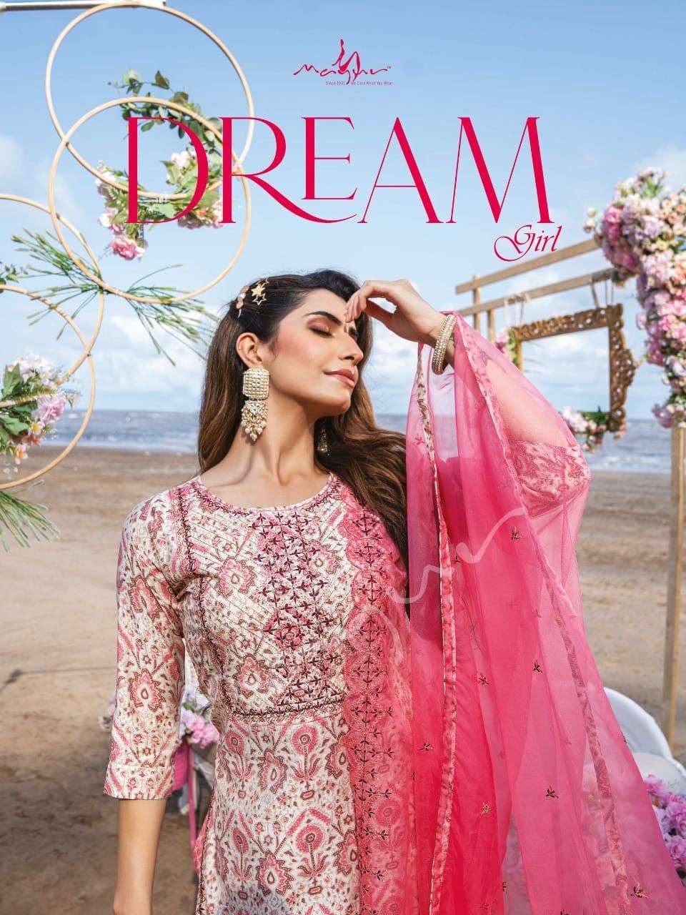 DREAM GIRL BY MAYUR 101 TO 106 SERIES BEAUTIFUL SUITS COLORFUL STYLISH FANCY CASUAL WEAR & ETHNIC WEAR MODAL PRINT DRESSES AT WHOLESALE PRICE