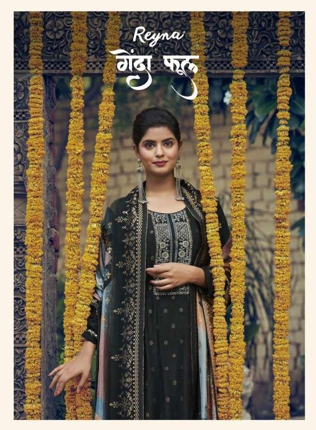 Genda Phool By Reyna 831 To 837 Series Beautiful Suits Colorful Stylish Fancy Casual Wear & Ethnic Wear Bemberg Silk Dresses At Wholesale Price