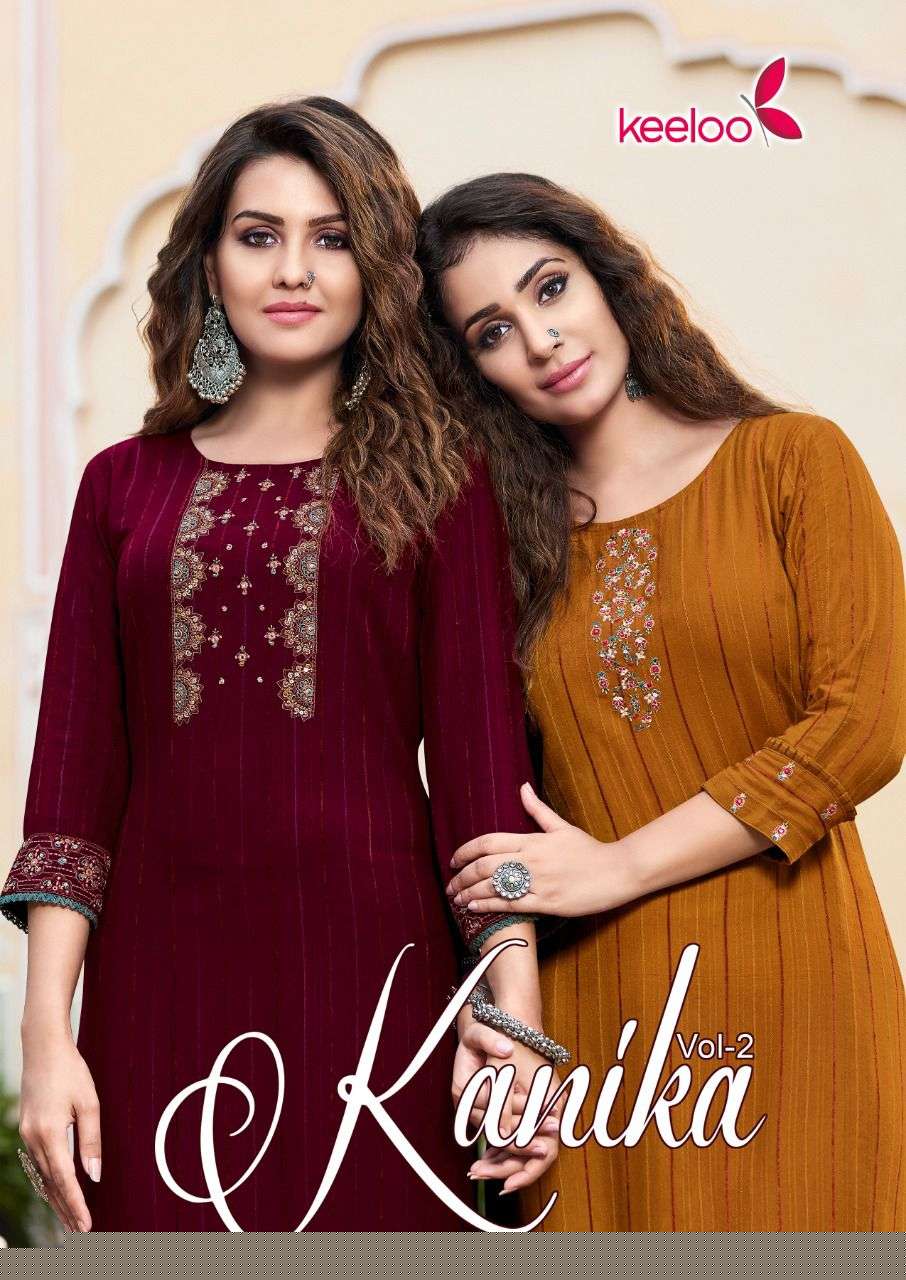 KANIKA VOL-2 BY KEELOO 1013 TO 1016 SERIES DESIGNER STYLISH FANCY COLORFUL BEAUTIFUL PARTY WEAR & ETHNIC WEAR COLLECTION VISCOSE EMBROIDERY KURTIS AT WHOLESALE PRICE