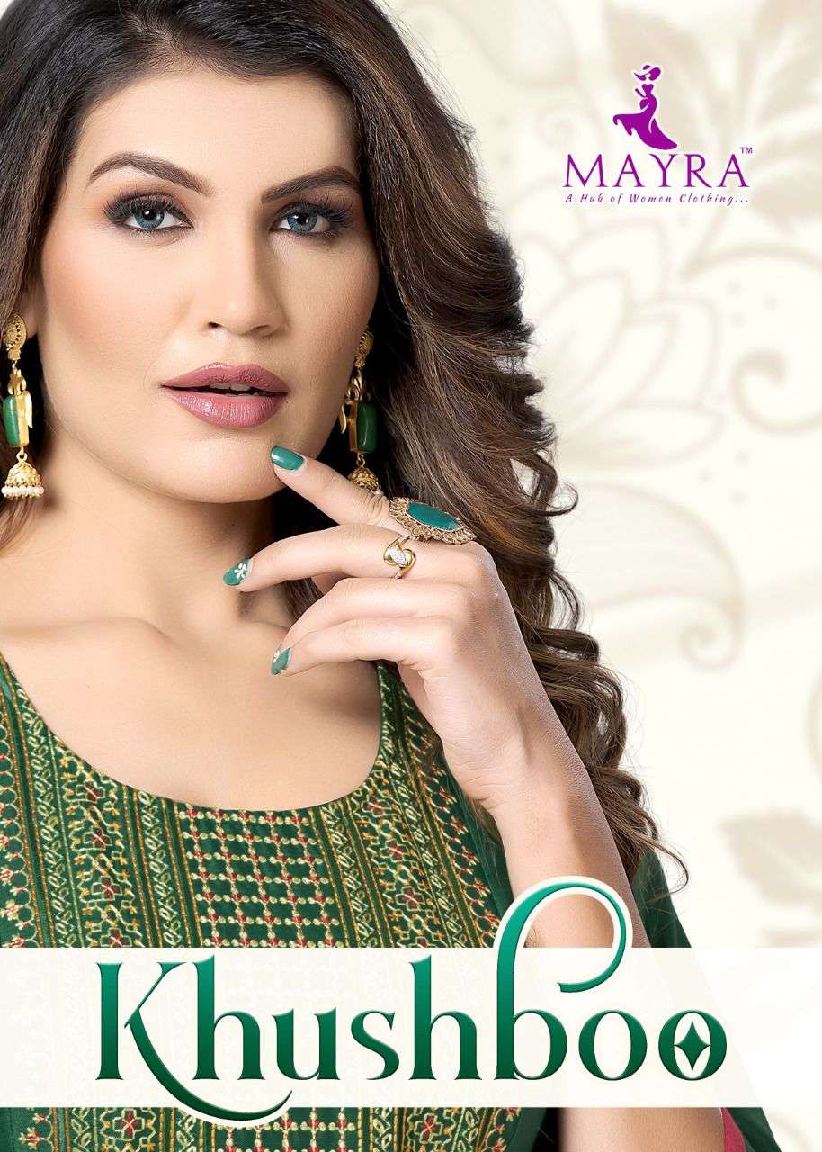 KHUSHBOO BY MAYRA 2101 TO 2108 SERIES DESIGNER STYLISH FANCY COLORFUL BEAUTIFUL PARTY WEAR & ETHNIC WEAR COLLECTION PURE RAYON KURTIS AT WHOLESALE PRICE