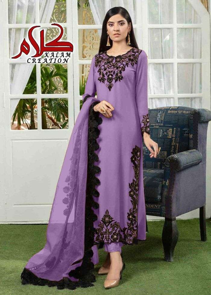 KALAM 1111 COLOURS BY KALAM CREATION 1111-A TO 1111-B SERIES BEAUTIFUL PAKISTANI SUITS COLORFUL STYLISH FANCY CASUAL WEAR & ETHNIC WEAR FAUX GEORGETTE DRESSES AT WHOLESALE PRICE