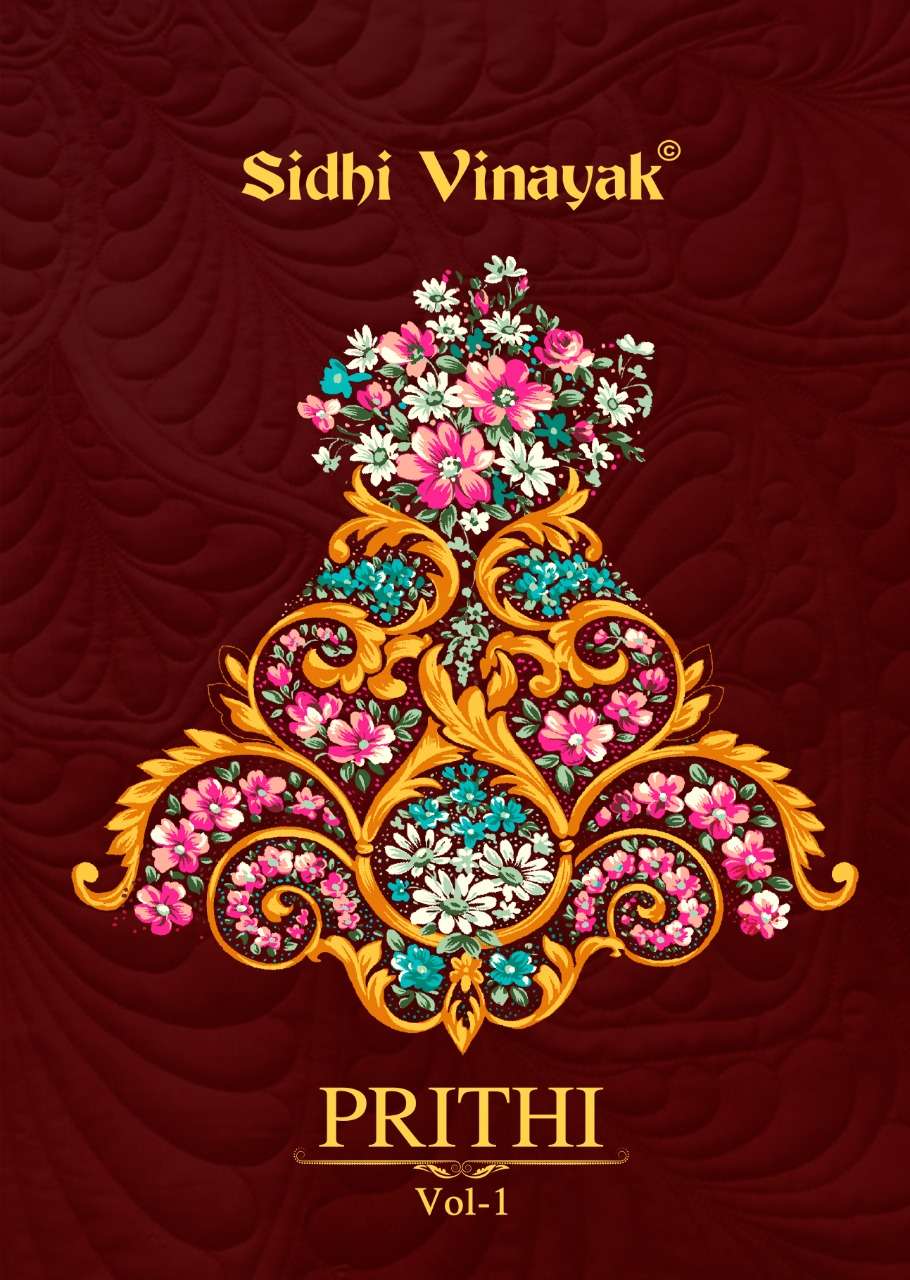 PRITHI VOL-1 BY SIDHI VINAYAK 1051 TO 1065 SERIES BEAUTIFUL SUITS COLORFUL STYLISH FANCY CASUAL WEAR & ETHNIC WEAR COTTON PRINT DRESSES AT WHOLESALE PRICE