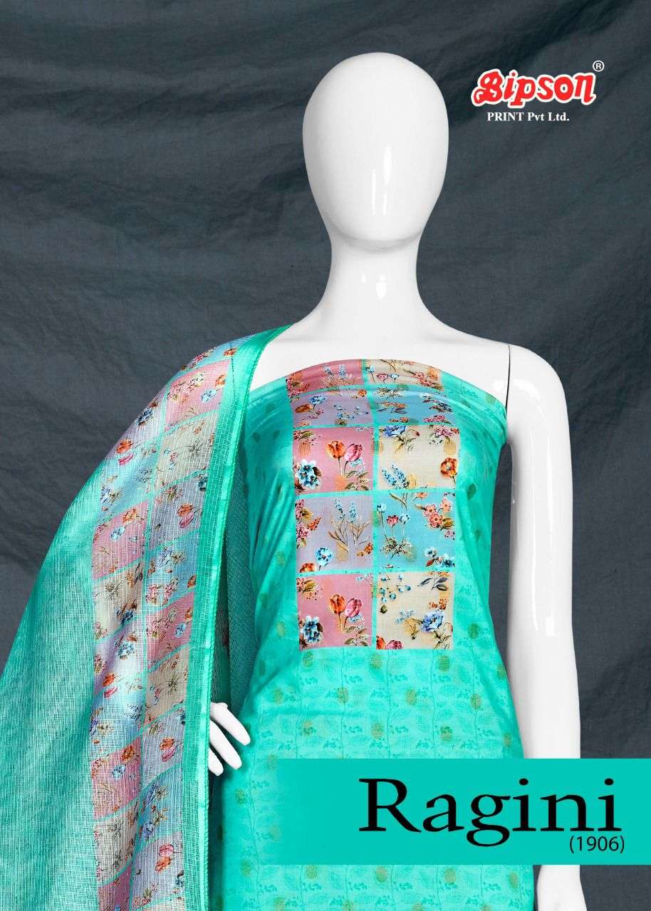RAGINI 1906 BY BIPSON 01 TO 04 SERIES BEAUTIFUL SUITS COLORFUL STYLISH FANCY CASUAL WEAR & ETHNIC WEAR MUSLIN PRINT DRESSES AT WHOLESALE PRICE
