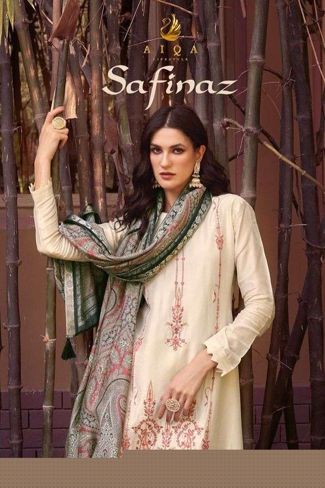 SAFINAZ BY AIQA 209 TO 216 SERIES BEAUTIFUL SUITS COLORFUL STYLISH FANCY CASUAL WEAR & ETHNIC WEAR PURE BEMBERG SILK DRESSES AT WHOLESALE PRICE