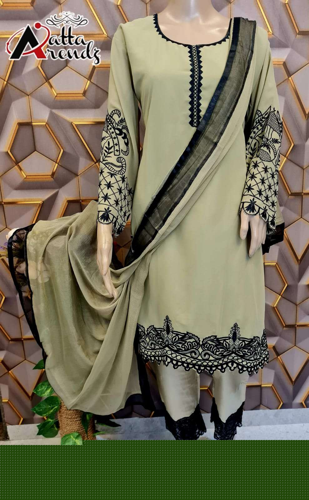 ATTA TRENDZ 2718 COLOURS BY ATTA TRENDZ 2718-A TO 2718-B SERIES DESIGNER FESTIVE PAKISTANI SUITS COLLECTION BEAUTIFUL STYLISH FANCY COLORFUL PARTY WEAR & OCCASIONAL WEAR PURE GEORGETTE EMBROIDERED DRESSES AT WHOLESALE PRICE