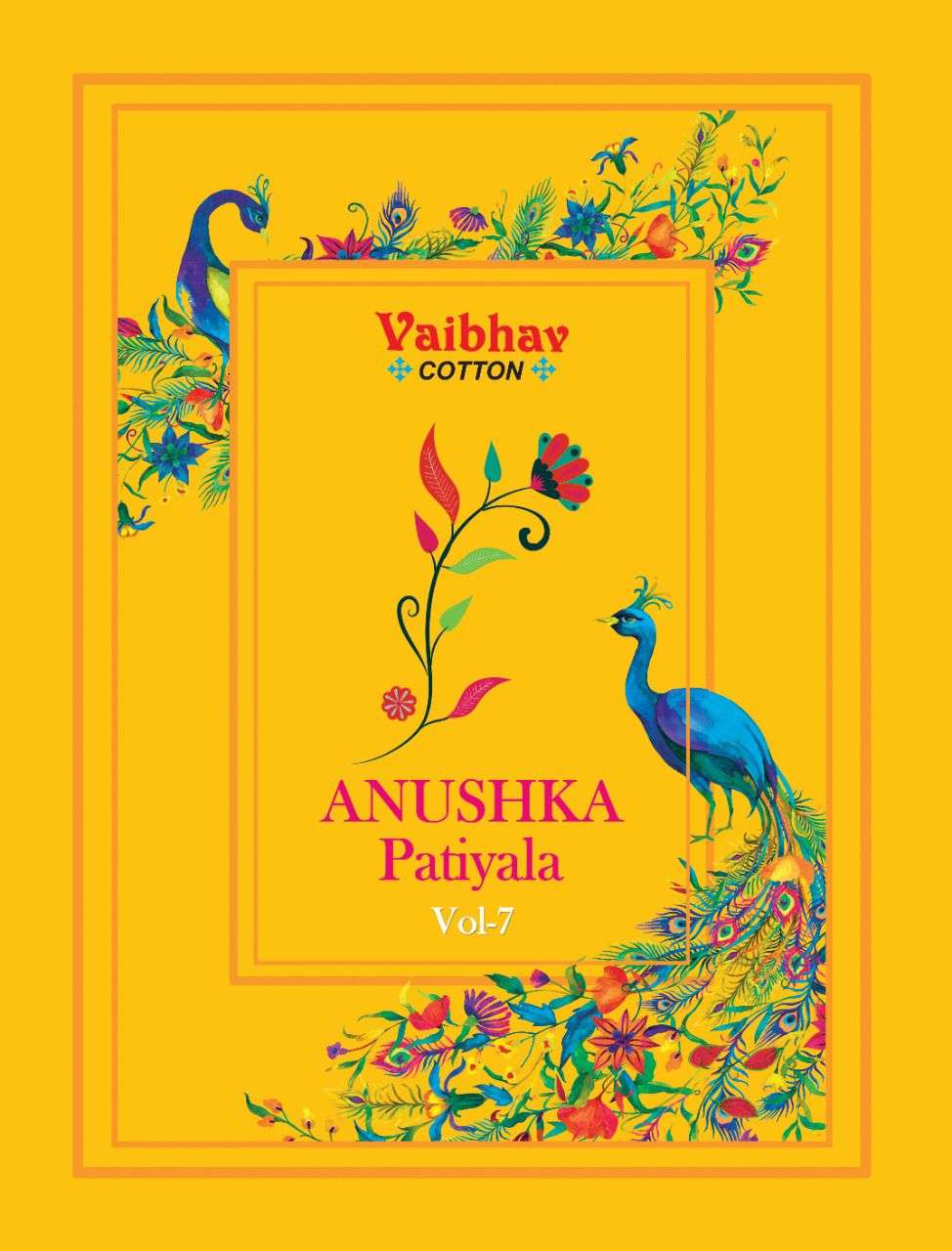 ANUSHKA PATIYALA VOL-7 BY VAIBHAV COTTON 7001 TO 7010 SERIES BEAUTIFUL SUITS COLORFUL STYLISH FANCY CASUAL WEAR & ETHNIC WEAR PURE COTTON DRESSES AT WHOLESALE PRICE