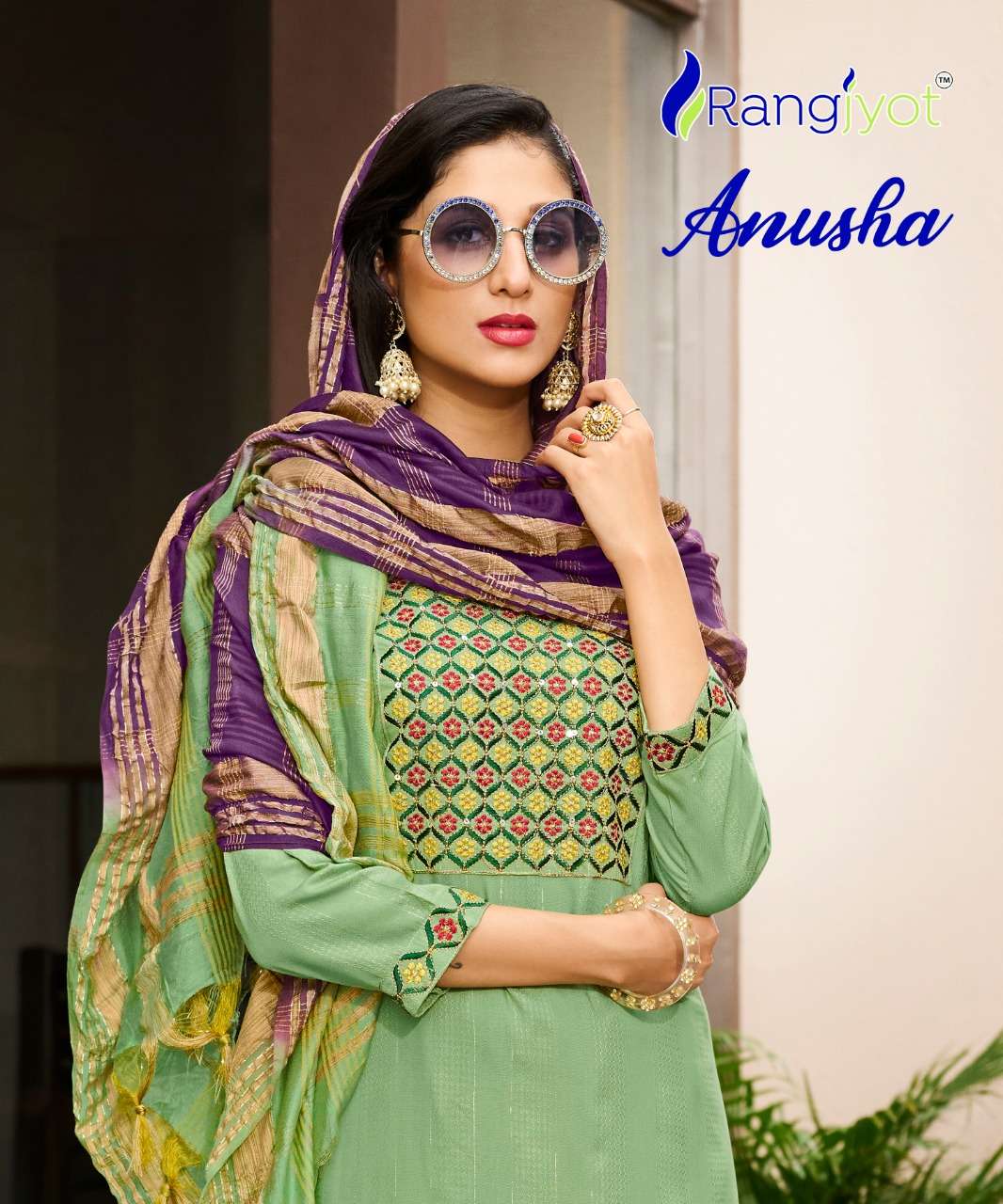 Anusha By Rangjyot Fashion 1001 To 1006 Series Suits Beautiful Fancy Colorful Stylish Party Wear & Occasional Wear Rayon Dresses At Wholesale Price