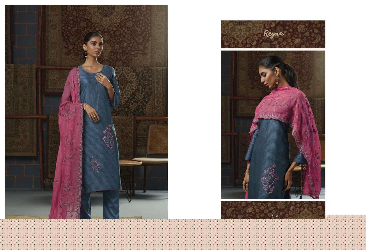 GUL BY REYNA 841 TO 847 BEAUTIFUL SUITS COLORFUL STYLISH FANCY CASUAL WEAR & ETHNIC WEAR BEMBERG SILK DRESSES AT WHOLESALE PRICE