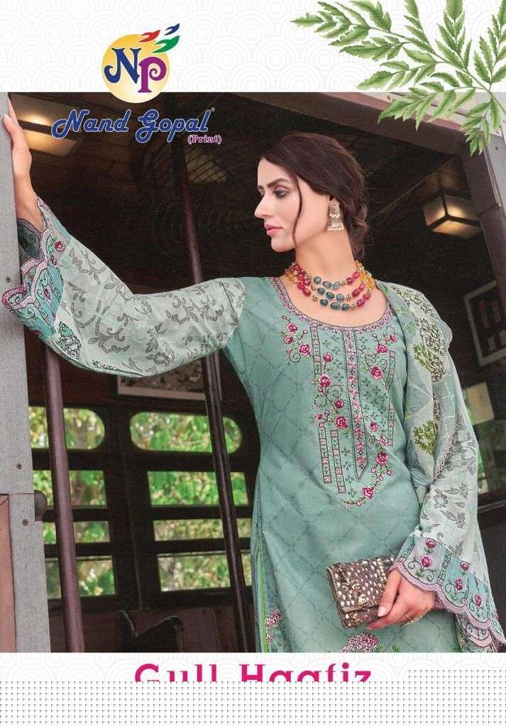 Gull Haafiz Vol-4 By Nand Gopal Print 4001 To 4008 Series Beautiful Suits Colorful Stylish Fancy Casual Wear & Ethnic Wear Cotton Print Dresses At Wholesale Price