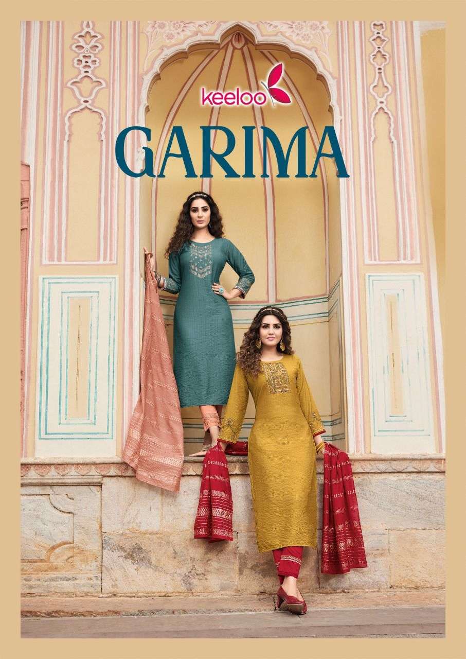 GARIMA BY KEELOO 1001 TO 1006 SERIES SUITS BEAUTIFUL FANCY COLORFUL STYLISH PARTY WEAR & OCCASIONAL WEAR VISCOSE DRESSES AT WHOLESALE PRICE