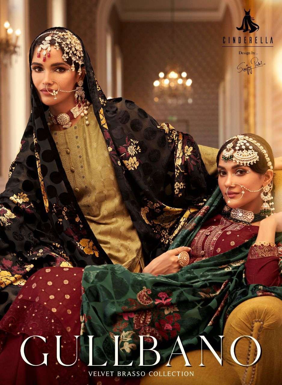GULBANO BY CINDERELLA 15001 TO 15008 SERIES BEAUTIFUL SUITS COLORFUL STYLISH FANCY CASUAL WEAR & ETHNIC WEAR PURE VISCOSE PASHMINA DRESSES AT WHOLESALE PRICE