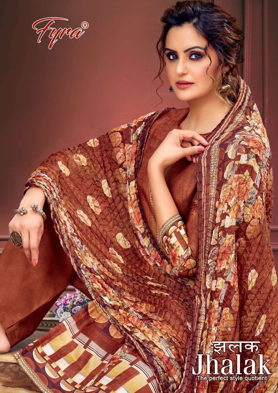 JHALAK BY FYRA 932-001 TO 932-008 SERIES BEAUTIFUL SUITS COLORFUL STYLISH FANCY CASUAL WEAR & ETHNIC WEAR PURE MUSLIN DIGITAL PRINT DRESSES AT WHOLESALE PRICE