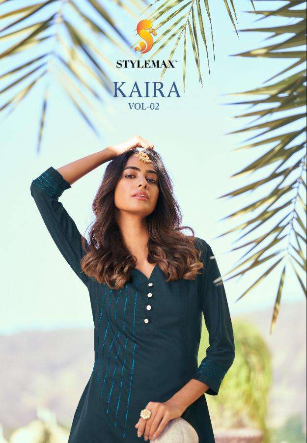 KAIRA VOL-2 BY STYLEMAX 211 TO 221 SERIES DESIGNER STYLISH FANCY COLORFUL BEAUTIFUL PARTY WEAR & ETHNIC WEAR COLLECTION FANCY KURTIS WITH BOTTOM AT WHOLESALE PRICE