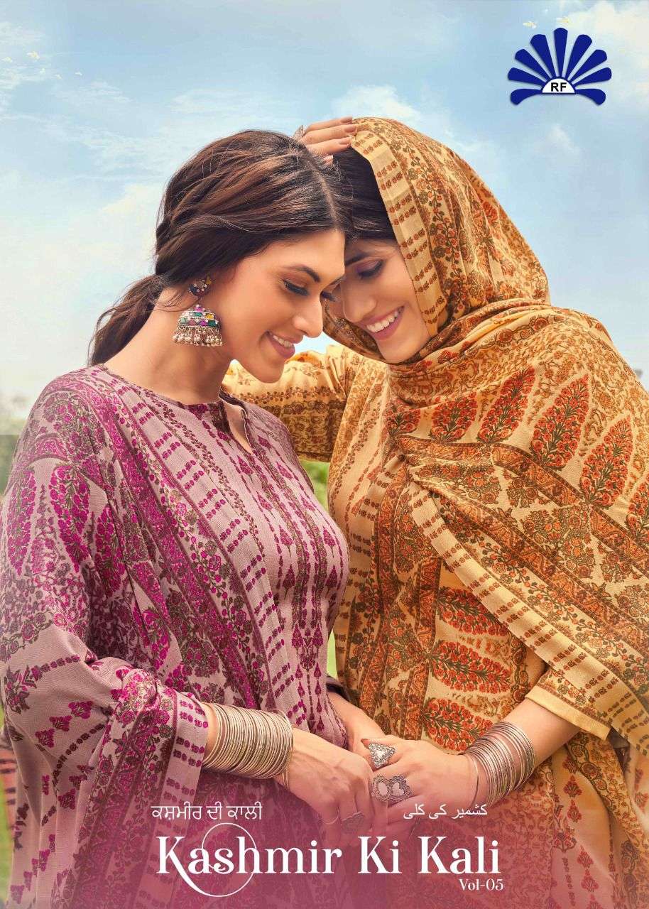 KASHMIR KI KALI VOL-5 BY RADHA FABS 5001 TO 5010 SERIES SUITS BEAUTIFUL FANCY COLORFUL STYLISH PARTY WEAR & OCCASIONAL WEAR PURE PASHMINA DRESSES AT WHOLESALE PRICE