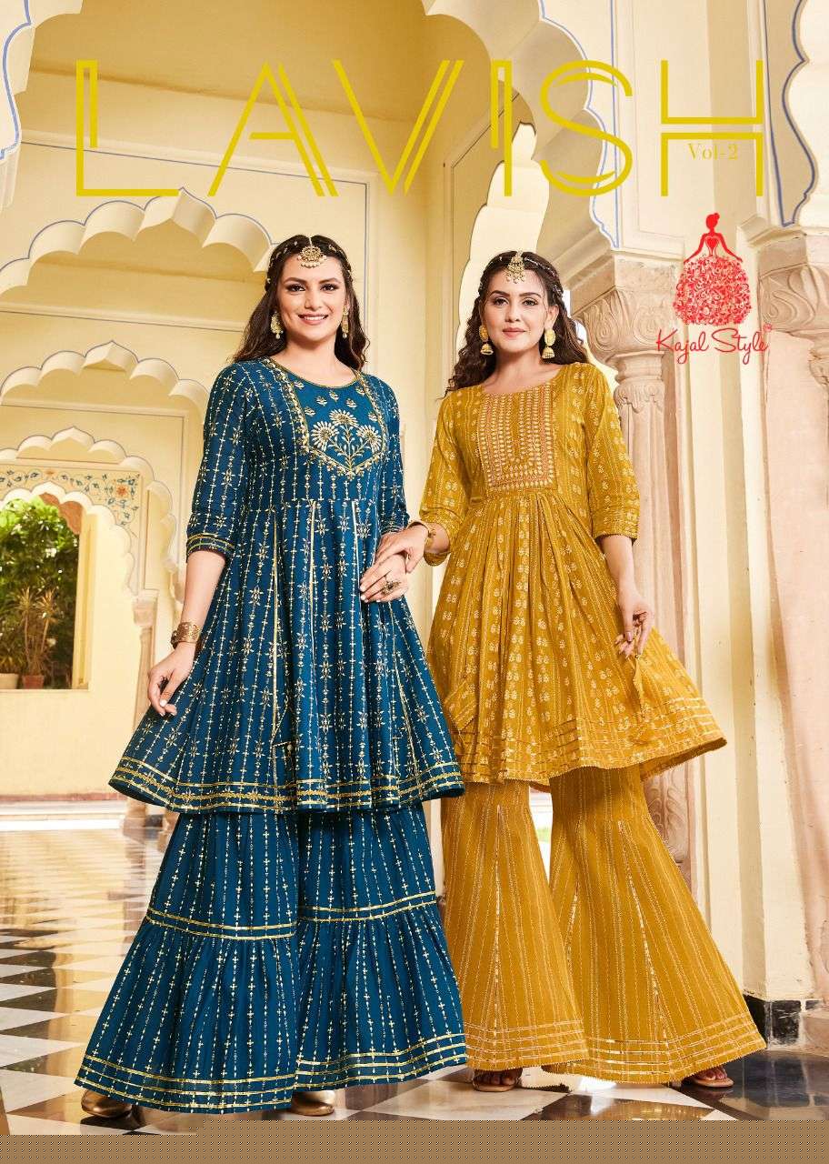 LAVISH VOL-2 BY KAJAL STYLE 2001 TO 2008 SERIES DESIGNER STYLISH FANCY COLORFUL BEAUTIFUL PARTY WEAR & ETHNIC WEAR COLLECTION HEAVY COTTON KURTIS WITH BOTTOM AT WHOLESALE PRICE