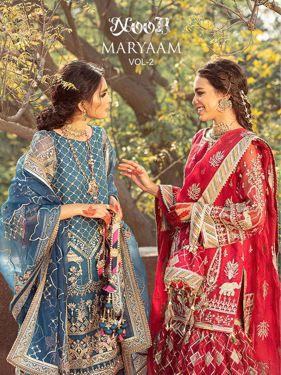 Maryaam Vol-2 By Noor 13041 To 13043 Series Pakistani Suits Beautiful Fancy Colorful Stylish Party Wear & Occasional Wear Faux Georgette Embroidery Dresses At Wholesale Price