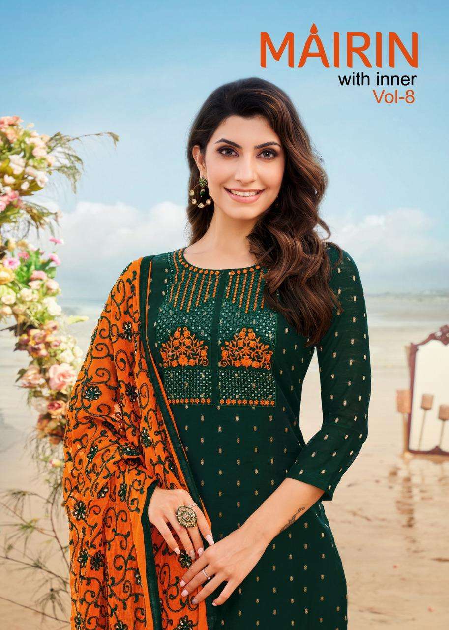 MAIRIN VOL-8 BY KAPIL TRENDZ 51001 TO 51011 DESIGNER SUITS COLLECTION BEAUTIFUL STYLISH FANCY COLORFUL PARTY WEAR & OCCASIONAL WEAR MODAL DRESSES AT WHOLESALE PRICE
