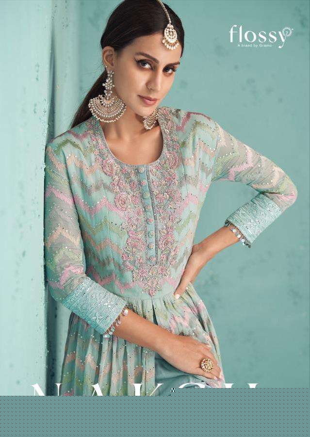 Naksh Vol-2 By Flossy 661 To 664 Series Beautiful Anarkali Suits Colorful Stylish Fancy Casual Wear & Ethnic Wear Georgette Embroidered Dresses At Wholesale Price
