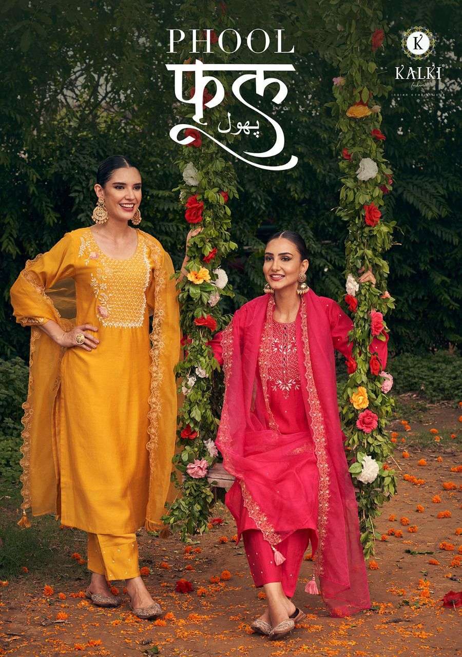 PHOOL BY KALKI 32001 TO 32006 SERIES DESIGNER SUITS COLLECTION BEAUTIFUL STYLISH COLORFUL FANCY PARTY WEAR & OCCASIONAL WEAR VISCOSE SILK DRESSES AT WHOLESALE PRICE
