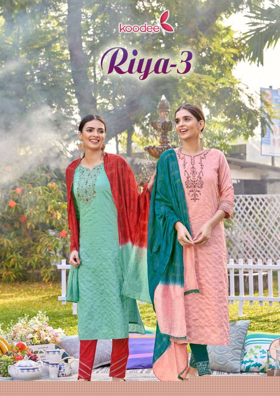 Riya Vol-3 By Koodee 1001 To 1006 Series Suits Beautiful Fancy Colorful Stylish Party Wear & Occasional Wear Viscose Dresses At Wholesale Price
