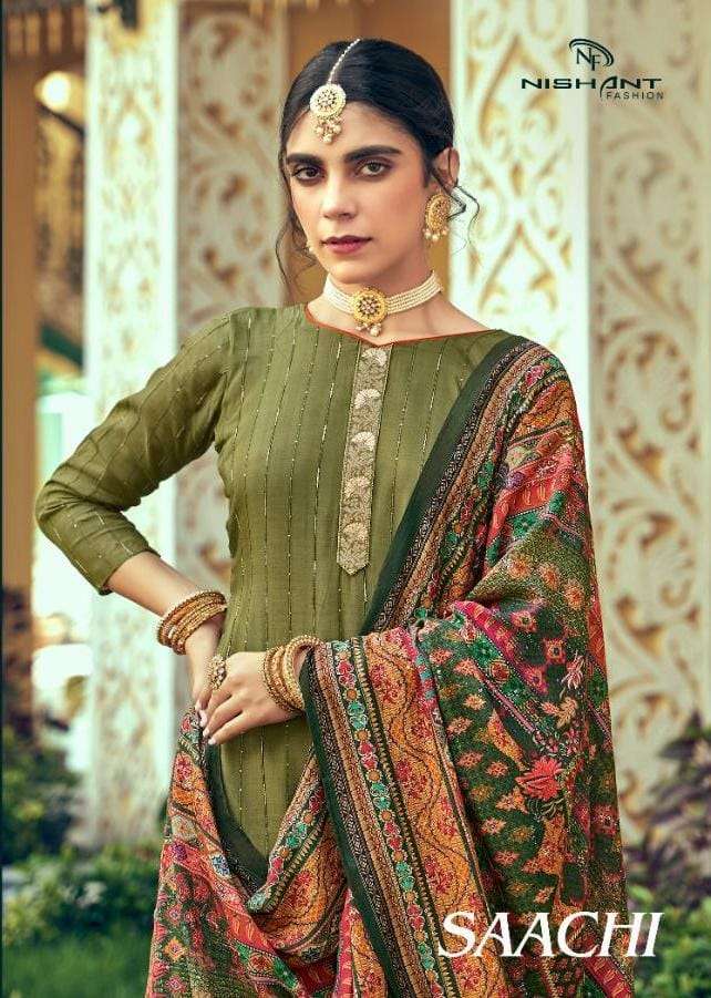 SAACHI BY NISHANT FASHION 31001 TO 31006 SERIES SHARARA SUITS BEAUTIFUL FANCY COLORFUL STYLISH PARTY WEAR & OCCASIONAL WEAR SILK DRESSES AT WHOLESALE PRICE