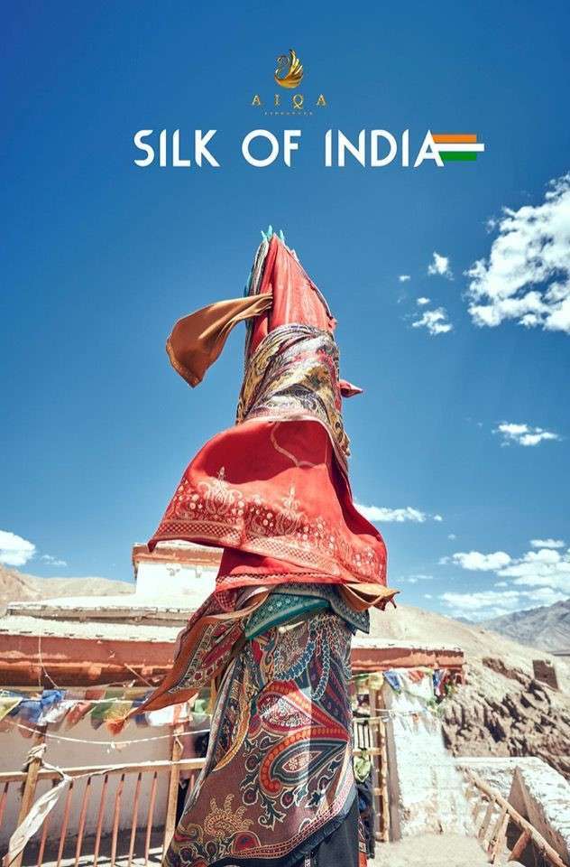 SILK OF INDIA BY AIQA 248 TO 255 SERIES PAKISTANI SUITS BEAUTIFUL FANCY COLORFUL STYLISH PARTY WEAR & OCCASIONAL WEAR PURE PASHMINA DRESSES AT WHOLESALE PRICE