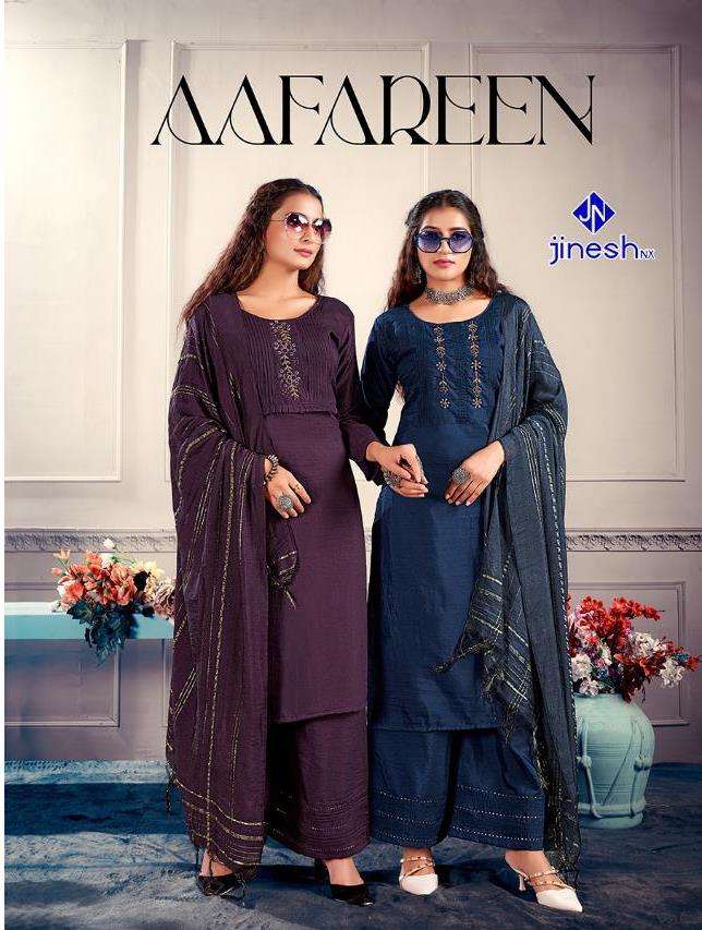 AAFAREEN BY JINESH NX 1001 TO 1006 SERIES DESIGNER SHARARA SUITS BEAUTIFUL FANCY COLORFUL STYLISH PARTY WEAR & OCCASIONAL WEAR PARAMPARA SILK DRESSES AT WHOLESALE PRICE