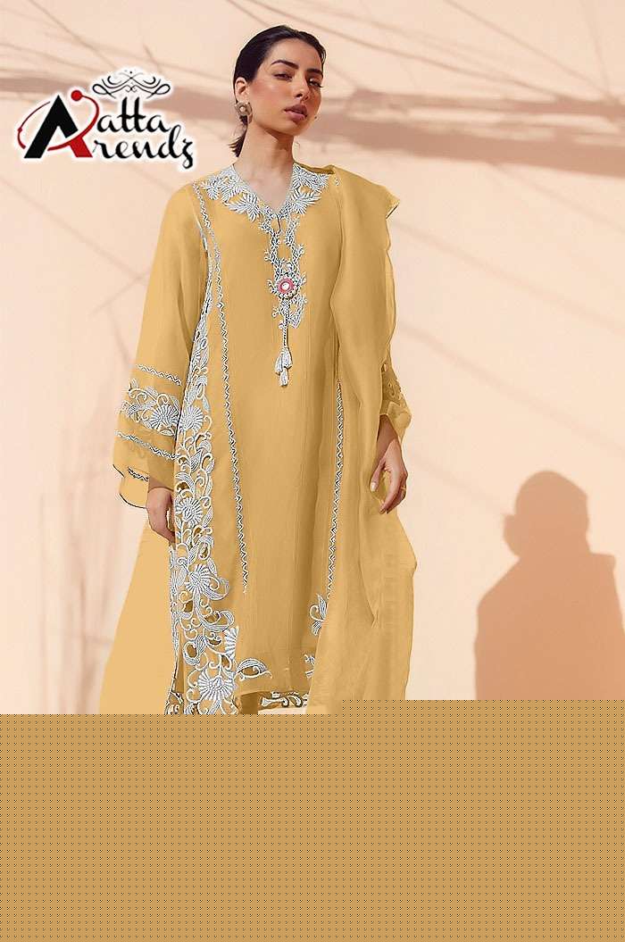 ATTA TRENDZ 2719 COLOURS BY ATTA TRENDZ 2719-A TO 2719-B SERIES DESIGNER PAKISTANI SUITS BEAUTIFUL STYLISH FANCY COLORFUL PARTY WEAR & OCCASIONAL WEAR PURE GEORGETTE EMBROIDERED DRESSES AT WHOLESALE PRICE