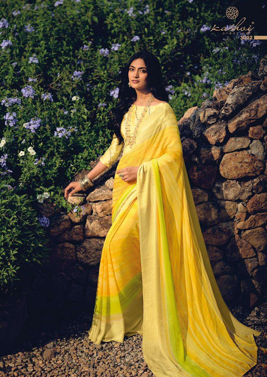 ANANYA BY KASHVI CREATION 3001 TO 3010 SERIES INDIAN TRADITIONAL WEAR COLLECTION BEAUTIFUL STYLISH FANCY COLORFUL PARTY WEAR & OCCASIONAL WEAR GEORGETTE SAREES AT WHOLESALE PRICE