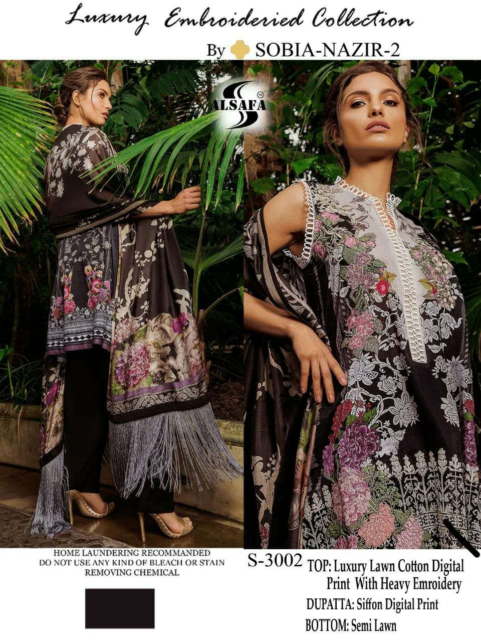 AL-SAFA HIT DESIGN S-3002 BY AL-SAFA DESIGNER PAKISTANI SUITS BEAUTIFUL STYLISH FANCY COLORFUL PARTY WEAR & OCCASIONAL WEAR LAWN COTTON DRESSES AT WHOLESALE PRICE