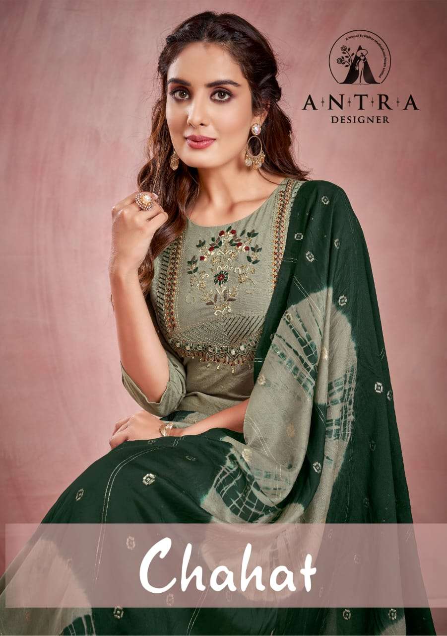 CHAHAT BY ANTRA 1001 TO 1004 SERIES BEAUTIFUL SUITS COLORFUL STYLISH FANCY CASUAL WEAR & ETHNIC WEAR VISCOSE DRESSES AT WHOLESALE PRICE