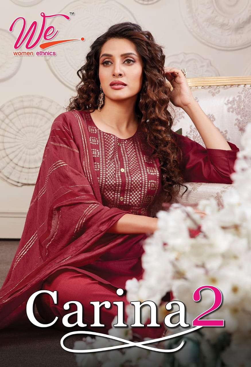 CARINA VOL-2 BY WOMEN ETHNICS 8801 TO 8808 SERIES SUITS BEAUTIFUL FANCY COLORFUL STYLISH PARTY WEAR & OCCASIONAL WEAR SOFT DAINA DRESSES AT WHOLESALE PRICE
