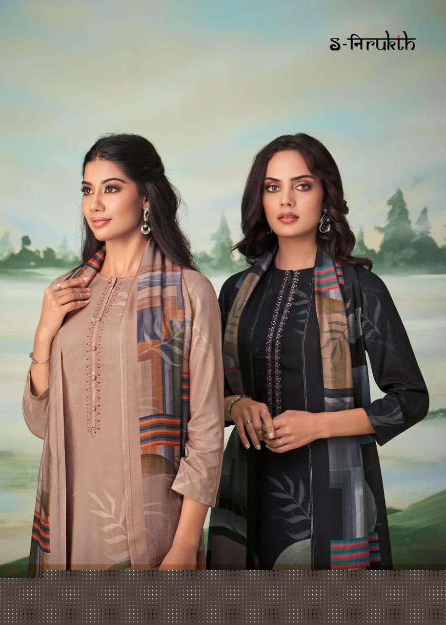 KAIRA BY S-NIRUKTH INDIAN SUITS BEAUTIFUL FANCY COLORFUL STYLISH PARTY WEAR & OCCASIONAL WEAR PASHMINA PRINT DRESSES AT WHOLESALE PRICE