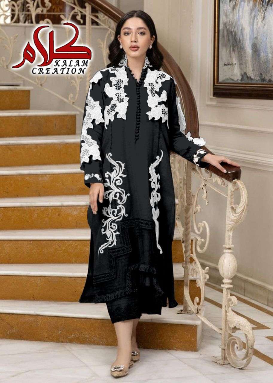 KALAM 1114 COLOURS BY KALAM CREATION 1114-A TO 1114-C SERIES BEAUTIFUL PAKISTANI SUITS COLORFUL STYLISH FANCY CASUAL WEAR & ETHNIC WEAR FAUX GEORGETTE DRESSES AT WHOLESALE PRICE