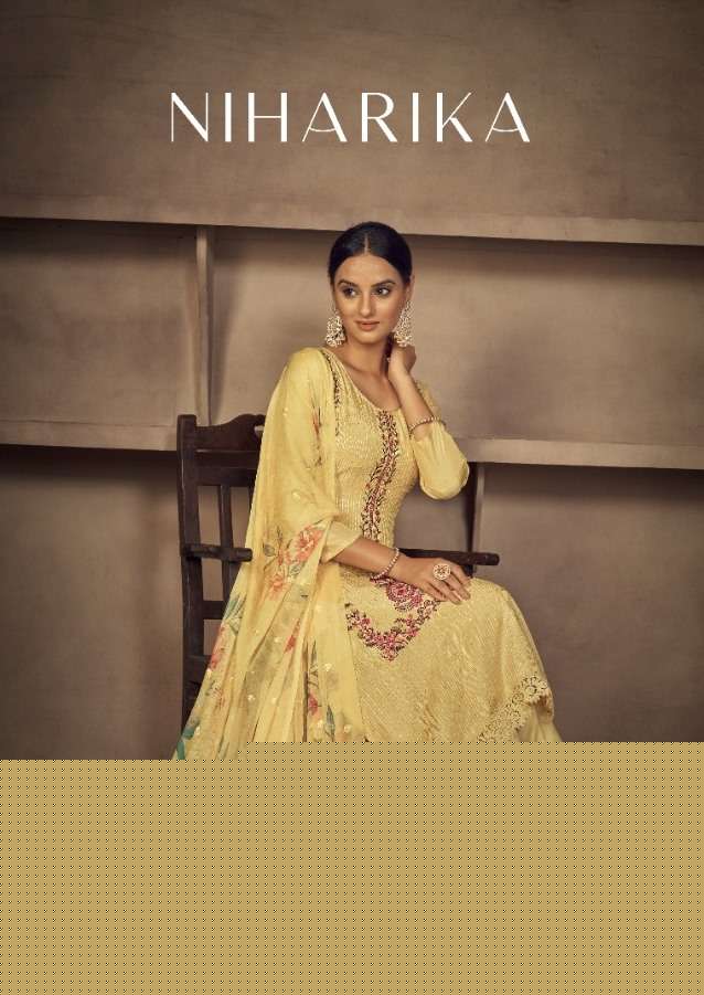 NIHARIKA BY KARMA TRENDZ 4500 TO 4505 SERIES BEAUTIFUL SUITS STYLISH FANCY COLORFUL CASUAL WEAR & ETHNIC WEAR PURE MUSLIN DRESSES AT WHOLESALE PRICE