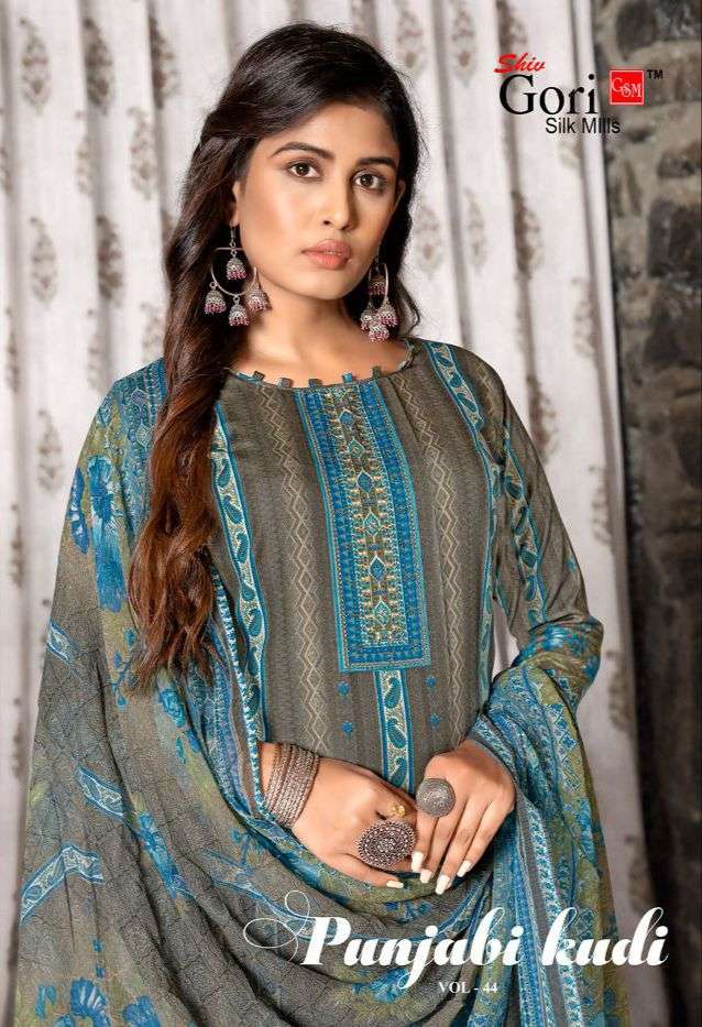 PUNJABI KUDI VOL-44 BY SHIV GORI SILK MILLS 44001 TO 44012 SERIES BEAUTIFUL SUITS COLORFUL STYLISH FANCY CASUAL WEAR & ETHNIC WEAR COTTON PRINT DRESSES AT WHOLESALE PRICE
