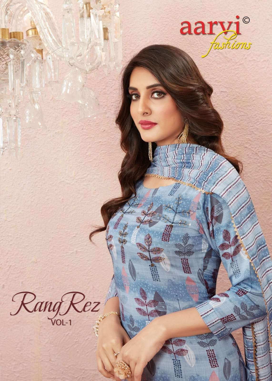 RANG REZ VOL-1 BY AARVI FASHION 7000 TO 7005 SERIES BEAUTIFUL SUITS COLORFUL STYLISH FANCY CASUAL WEAR & ETHNIC WEAR RAYON SLUB DRESSES AT WHOLESALE PRICE